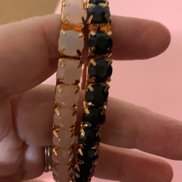 Two bracelets, stretch, pink and black - Picture 7 of 7